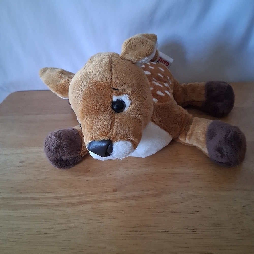 Plush Fawn Toy - Brown and White